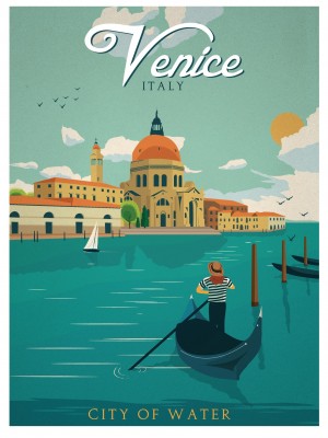 Venice Vintage Travel Poster